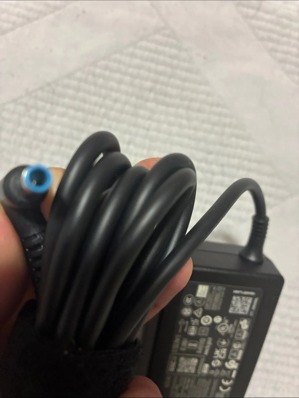 HP Black 65W Notebook Power Adapter with Integrated Cord